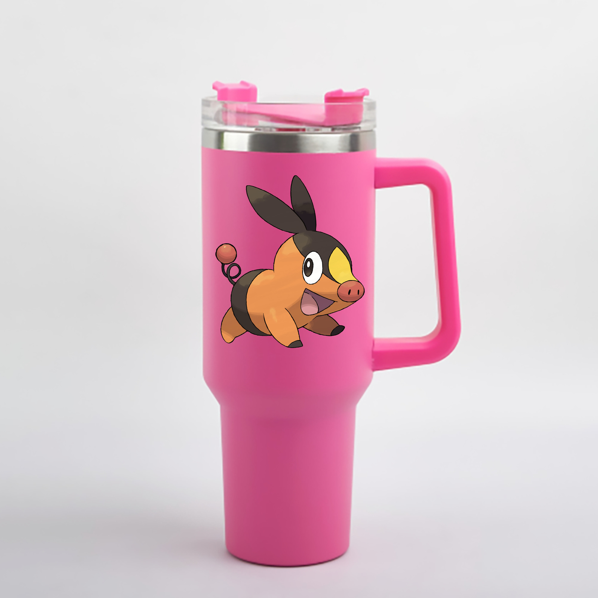 （画像用） ポケットモンスター Pokémon 1200mL車用タンブラー - クリスタルステッカー（プラスチックストロー付き）